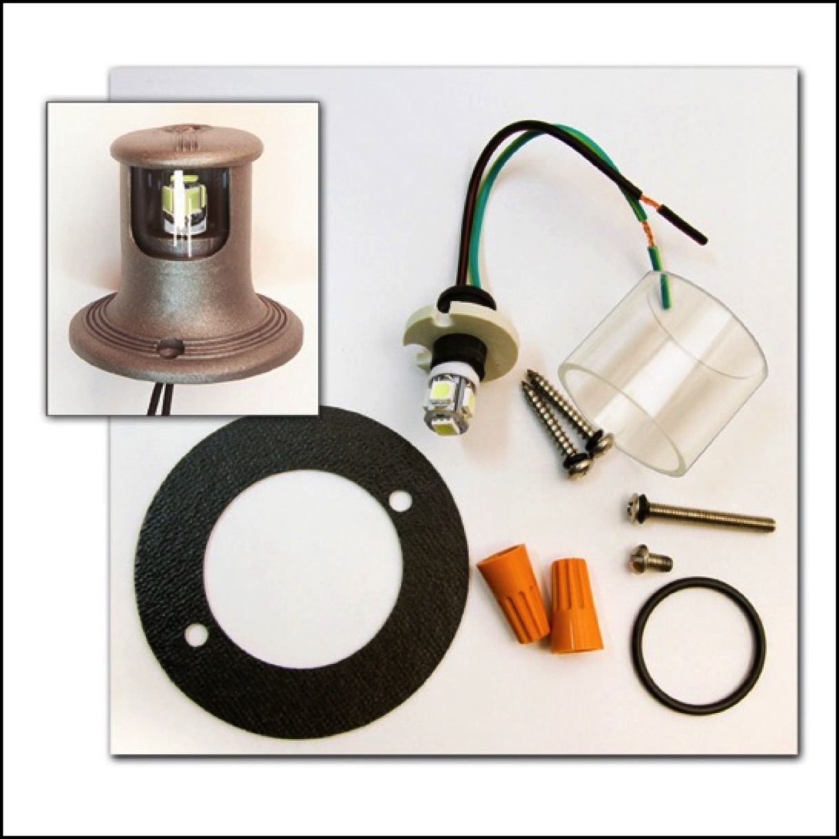 Original bargman tag light rebuild kit